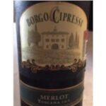 VINO TINTO BORGO CIPRESSI MERLOT TOSCANA 2015 750 ML